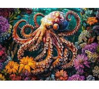 Jigsaw Puzzles for Adults 3000 octopus flower, Challenging Difficult Puzzle Wooden, 3000 Piece Jigsaw Puzzles for Adults Educational Game Decompression, Large Size Wall Art 48 x 31.9 inches w0-981