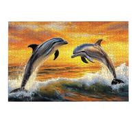 Jigsaw Puzzles for Adults 3000 Piece, 3000 Piece Landscape Jigsaw Puzzles for Adults, Challenging Dolphin Jigsaws for the Whole Family, Wooden Puzzle for Home Decor, Gifts for Women/Men, -6506