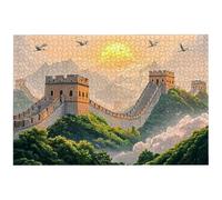 Jigsaw Puzzles for Adults 3000 Piece, 3000 Piece Landscape Jigsaw Puzzles for Adults, Challenging Great Wall Jigsaws for the Whole Family, Wooden Puzzle for Home Decor, Gifts for Women/Men, -6730