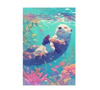 Jigsaw Puzzles for Adults 3000 Piece Animal Large Puzzle Otter, Difficult Challenging Family Games for The Whole for Women, Wooden Jigsaws with Gift Box Packaging, Gifts for Women 81x122cm D-1218