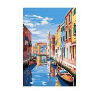 Jigsaw Puzzles for Adults 3000 Piece Boat Large Puzzle Venice, Difficult Challenging Family Games for The Whole for Women, Wooden Jigsaws with Gift Box Packaging, Home Room Decor 81x122cm D-1515