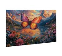 Jigsaw Puzzles for Adults 3000 Piece Butterfly Jigsaw Puzzle - Colourful, Challenging Game & Brainteasing Adult Jigsaws, The Whole 3D Jigsaw Gifts for Women, Men Beautiful Decoration Lake K0F-265