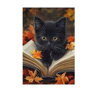 Jigsaw Puzzles for Adults 3000 Piece Cat Large Puzzle Autumn, Difficult Challenging Family Games for The Whole for Women, Wooden Jigsaws with Gift Box Packaging, Home Room Decor 81x122cm D-785