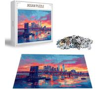 Jigsaw Puzzles for Adults 3000 Piece Challenging Game Toys, 3000 Piece Jigsaw Puzzles for Adults City, Impossible Puzzle Night View Fun Theme Puzzle Classic Educational Games, Gifts for Men H-1617