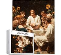 Jigsaw Puzzles for Adults 3000 Piece Challenging Game Toys, 3000 Piece Jigsaw Puzzles for Adults The Last Supper, Impossible Puzzle Flower Fun Theme Puzzle Classic Educational Games, Gifts Men H-7053