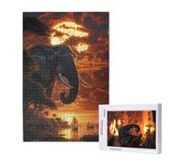 Jigsaw Puzzles for Adults 3000 Piece Elephant Jigsaw Puzzles for Adults with Gift Box 81x122cm,Wooden Puzzle Landscape Challenging Puzzle Games Home Decoration, for The Whole Family,p1931t