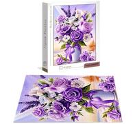 Jigsaw Puzzles for Adults 3000 Piece, Flower Jigsaw Puzzles for Adults, Rose Jigsaws 3000 Pieces with Box, Wooden Puzzle Challenging Game for the Whole for Women, Men, Wooden Puzzle for Gifts B-8556