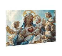 Jigsaw Puzzles for Adults 3000 Piece Holy Mother Jigsaw Puzzle-Colourful, Challenging Game/Brainteasing Adult Jigsaws, The Whole 3D Jigsaw Gifts for Women, Men Beautiful Decoration-Angel fr0-611
