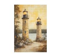Jigsaw Puzzles for Adults 3000 Piece Lighthouse Large Puzzle Retro, Difficult Challenging Family Games for The Whole for Women, Wooden Jigsaws with Gift Box Packaging, Gifts for Women 81x122cm D-1310