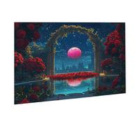 Jigsaw Puzzles for Adults 3000 Piece Moon Jigsaw Puzzle-Colourful, Challenging Game/Brainteasing Adult Jigsaws, The Whole 3D Jigsaw Gifts for Women, Men Beautiful Decoration-Sea Of Flowers fr0-34