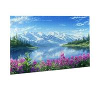 Jigsaw Puzzles for Adults 3000 Piece Mountain Jigsaw Puzzle-Colourful, Challenging Game/Brainteasing Adult Jigsaws, The Whole 3D Jigsaw Gifts for Women, Men Beautiful Decoration-Lake fr0-598