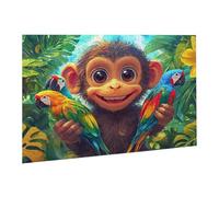 Jigsaw Puzzles for Adults 3000 Piece Parrot Jigsaw Puzzle-Colourful, Challenging Game/Brainteasing Adult Jigsaws, The Whole 3D Jigsaw Gifts for Women, Men Beautiful Decoration-Orangutan fr0-53
