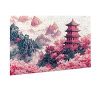 Jigsaw Puzzles for Adults 3000 Piece Pink Jigsaw Puzzle - Colourful, Challenging Game & Brainteasing Adult Jigsaws, The Whole 3D Jigsaw Gifts for Women, Men Beautiful Decoration Building K0F-325