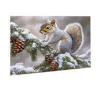 Jigsaw Puzzles for Adults 3000 Piece Squirrel Jigsaw Puzzle-Colourful, Challenging Game/Brainteasing Adult Jigsaws, The Whole 3D Jigsaw Gifts for Women, Men Beautiful Decoration-Pinecone fr0-424