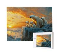 Jigsaw Puzzles for Adults 3000 Piece Sunset Polar Bear, 3000 Piece Jigsaw Puzzles for Adults, Educational Game jigsaw puzzle 48.8x32in Suitable for Decompression and Room Wall Decor Gifts j-833