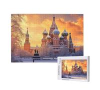 Jigsaw Puzzles for Adults 3000 Piece Winter Jigsaw Puzzles for Adults with Gift Box 81x122 cm, Wooden Puzzle Russia Challenging Puzzle Games Home Decoration, for The Whole Family,p817t