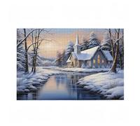 Jigsaw Puzzles for Adults 3000 Piece Winter Large Puzzle Forest, Difficult Challenging Family Games for The Whole for Women, Wooden Jigsaws with Gift Box Packaging, Gifts for Women 81x122cm D-767