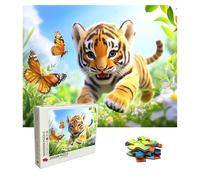 Jigsaw Puzzles for Adults 3000 Piece - Wooden Puzzles Butterfly, Large Challenging Jigsaw 3000 Piece, IQ Puzzle for Adults for Family Games, Home Wall Decor, 48.0 X 31.9 Inch, Theme: Tiger 8p-250