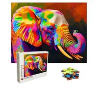 Jigsaw Puzzles for Adults 3000 Piece - Wooden Puzzles Colorful, Large Challenging Jigsaw 3000 Piece, IQ Puzzle for Adults for Family Games, Home Wall Decor, 48.0 X 31.9 Inch, Theme: Elephant 8p-10