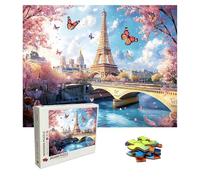 Jigsaw Puzzles for Adults 3000 Piece - Wooden Puzzles Iron Tower, Large Challenging Jigsaw 3000 Piece, IQ Puzzle for Adults for Family Games, Home Wall Decor, 48.0 X 31.9 Inch, Theme: Butterfly 8p-229