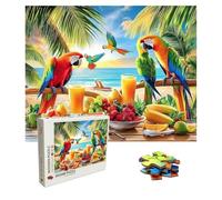 Jigsaw Puzzles for Adults 3000 Piece - Wooden Puzzles Parrot, Large Challenging Jigsaw 3000 Piece, IQ Puzzle for Adults for Family Games, Home Decor & Relaxation, 48.0 X 31.9 Inch, Theme: Beach 8p-203