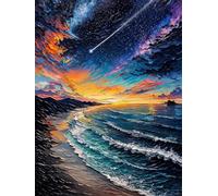 Jigsaw Puzzles for Adults 3000 Pieces, Starry Beach Sunset Puzzles for Adults 48x31.9 inch for Wall Decoration and Gifts