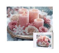 Jigsaw Puzzles for Adults 3000, Puzzle for Adults, Challenging Puzzle Educational Games, Puzzles Game for The Whole for Women, Gifts for Men, Home Decoration, Theme:（Rose Candle) z-570