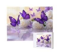 Jigsaw Puzzles for Adults 3000, Puzzle for Adults, Challenging Puzzle Educational Games, Puzzles Game for The Whole for Women, Gifts for Men, Home Decoration, Theme:（Rose Butterfly) z-560