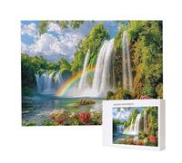 Jigsaw Puzzles for Adults 3000, Puzzle for Adults, Challenging Puzzle Educational Games, Puzzles Game for The Whole for Women, Gifts for Men, Home Decoration, Theme:（Rainbow Waterfall) z-58