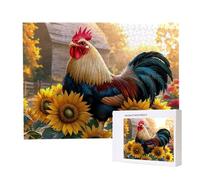 Jigsaw Puzzles for Adults 3000, Puzzle for Adults, Challenging Puzzle Educational Games, Puzzles Game for The Whole for Women, Gifts for Men, Home Decoration, Theme:（Sunflower Rooster) z-850