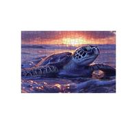 Jigsaw Puzzles for Adults 3000 Sea Turtle, Sunset 3000 piece Jigsaw Puzzles for Adults, Challenging Puzzle 48x32 In, Wooden Puzzle Pieces Interlock Securely for Relieve Stress Room Decor LZPT-02920