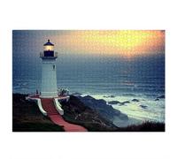 Jigsaw Puzzles for Adults 3000, Sunset Jigsaw Puzzles for Adults, Lighthouse Jigsaws 3000 Pieces Wooden Puzzle with Exquisite Packaging Box, Impossible Puzzle for Home Decor, Gifts for Women, -3567