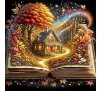 Jigsaw Puzzles for Adults 35 Piece Autumn Scenery Books 28x28cm, Creative puzzles for adults 35 Piece Funny and Artistic Christmas Birthday Gifts for Boys Girls