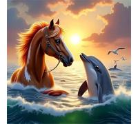 Jigsaw Puzzles for Adults 35 Piece Chinese Dolphin, Jigsaws 35 pieces for adults Family Activity, Challenging puzzles Games, Colourful, Beautiful Decoration Puzzle
