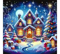 Jigsaw Puzzles for Adults 35 Piece Christmas Starry Night, Jigsaws 35 pieces for adults Family Activity, Challenging puzzles Games, Colourful, Beautiful Decoration Puzzle