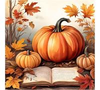 Jigsaw Puzzles for Adults 35 Piece Fallen Leaves Pumpkin 28x28cm, Creative puzzles for adults 35 Piece Funny and Artistic Christmas Birthday Gifts for Boys Girls