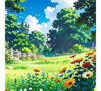 Jigsaw Puzzles for Adults 35 Piece Lawn Tree Flowers 28x28cm, Creative puzzles for adults 35 Piece Funny and Artistic Christmas Birthday Gifts for Boys Girls