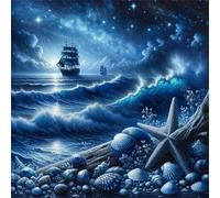 Jigsaw Puzzles for Adults 35 piece Starry Night Sea, 35 Piece Difficult jigsaw puzzles for adults, Challenging Jigsaws 35 pieces, Puzzle Game for The Whole for Women, Gifts for Men 30x30cm
