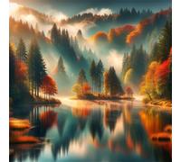 Jigsaw Puzzles for Adults 35 Pieces Jungle Lake, Puzzles for Adults, Challenging Game, Impossible Hard Challenge, Puzzle for Adult 35 Pieces