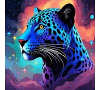Jigsaw Puzzles for Adults 35 Pieces Starry Sky Animal Leopard, Puzzles for Adults, Challenging Game, Impossible Hard Challenge, Puzzle for Adult 35 Pieces