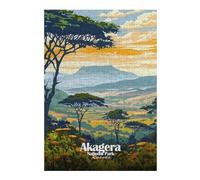 Jigsaw Puzzles for Adults 38x26cm/1000pcs Akagera National Park Rwanda Landscape Jigsaw Puzzle Hands-on Game Difficult Challenge Gifts for Friends And Family 38x26cm/1000pcs