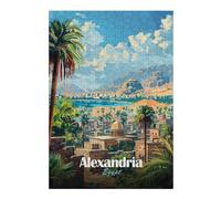 Jigsaw Puzzles for Adults 38x26cm/1000pcs Alexandria, Egypt Travel Jigsaw Relaxing Games Analysis And Logic Unique Birthday And Xmas Gifts 38x26cm/1000pcs