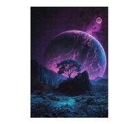 Jigsaw Puzzles for Adults 38x26cm/1000pcs Alien Planet with Giant Moon Jigsaws for Adults Relaxing Games Difficult Challenge Christmas Birthday Gifts 38x26cm/1000pcs