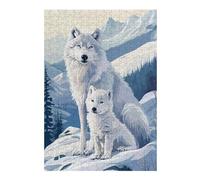 Jigsaw Puzzles for Adults 38x26cm/1000pcs Arctic Wolf Family Puzzles for Adults Relaxing Games Improve Memory Gifts for Friends And Family 38x26cm/1000pcs