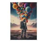 Jigsaw Puzzles for Adults 38x26cm/1000pcs Astronaut Balloons Desert Jigsaw Puzzle Toy Wall Decor Difficult Challenge Deal As Gifts for The Whole Family 38x26cm/1000pcs