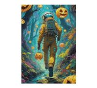 Jigsaw Puzzles for Adults 38x26cm/1000pcs Astronaut in Halloween Forest -1 Jigsaw Toy Wall Decor Difficult Hard Deal As Gifts for The Whole Family 38x26cm/1000pcs