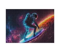 Jigsaw Puzzles for Adults 38x26cm/1000pcs Astronaut Surfing in Space -7 Jigsaws for Adults Fun Games Perfect Decoration Challenging To Complete 38x26cm/1000pcs