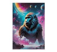 Jigsaw Puzzles for Adults 38x26cm/1000pcs Baboon Cosmic Space Jigsaw Puzzle Toy Wall Decor Difficult Challenge Deal As Gifts for The Whole Family 38x26cm/1000pcs