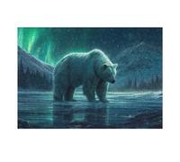 Jigsaw Puzzles for Adults 38x26cm/1000pcs Bear in Nordic Nature Adult Jigsaw Hands-on Game Analysis And Logic Fun at Home Activities, 38x26cm/1000pcs