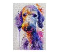 Jigsaw Puzzles for Adults 38x26cm/1000pcs Bedlington Terrier Puzzles for Adults Relax Games Presents for Women Fun Activities at Home 38x26cm/1000pcs